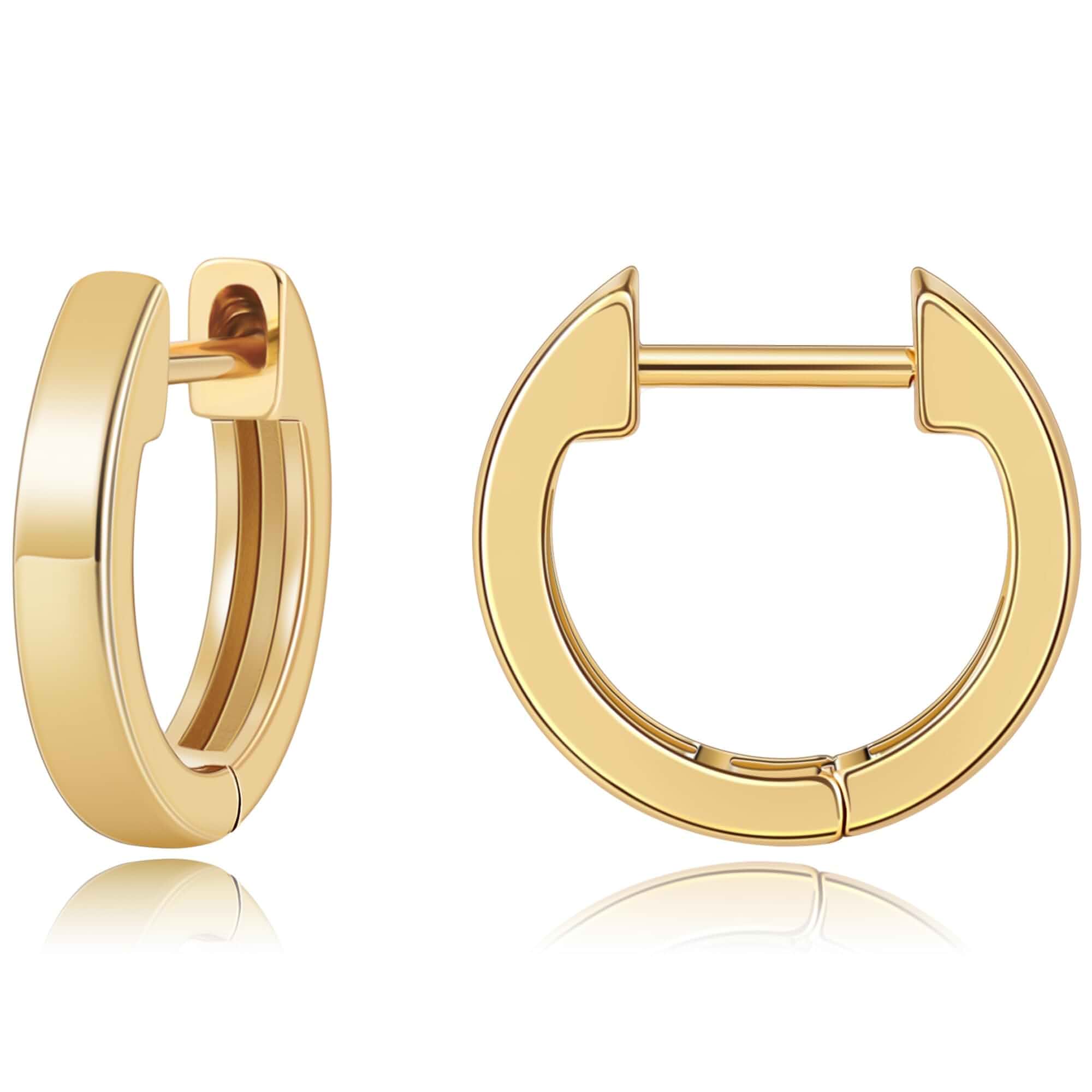 Gacimy Huggie Earrings for Women, 14K Gold Plated Small Hoops Lightweight Huggie Design, Minimalist Cartilage Hoops, Jewelry Gift for Women