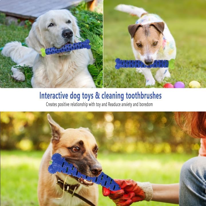 Yeipis Dog Chew Toys Toothbrush and Toy - No Dogs Toothpaste Required - Great Teeth Cleaning Toy Dog Toys for Small Medium and Large Dogs 3