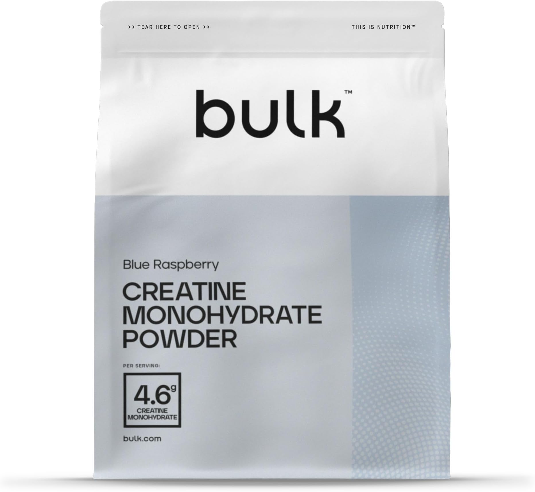 Bulk Creatine Monohydrate Powder, Blue Raspberry, 500 g, 100 Servings, Packaging May Vary