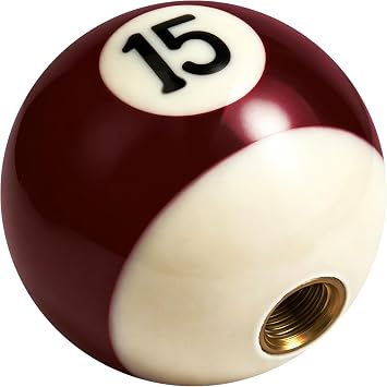 Billiard Ball Gear Stick Shifter Head Resin Transmisson Shift Lever Knob for Most Manual Automotive Vehicles White, Brown 15