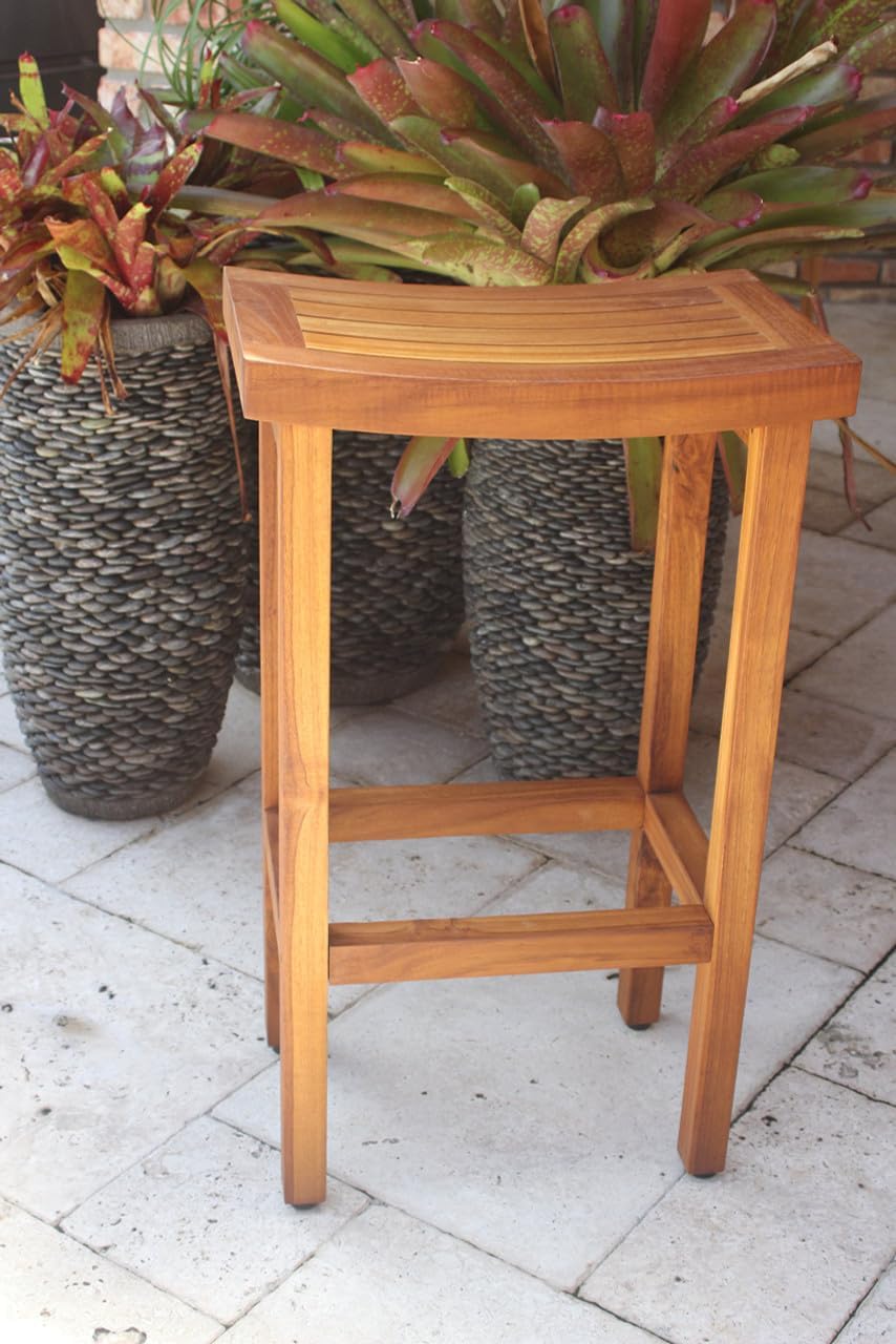 AquaTeak Patented 30" Tall Sumba Teak Bar Stool