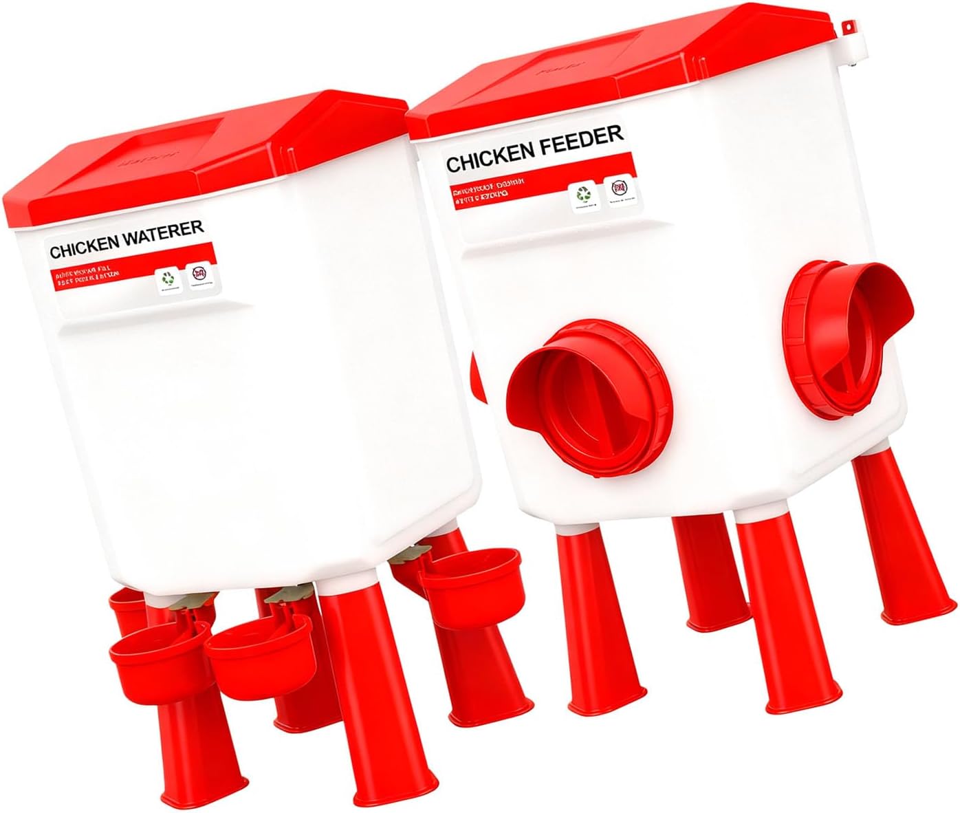 Hanging Heightened Chicken Supplier and Waterer for Outdoor Collaboration Modifiable 4 Long 4 Short Thighs Permanent Construction Outdoor Suspended Poultry Waterer