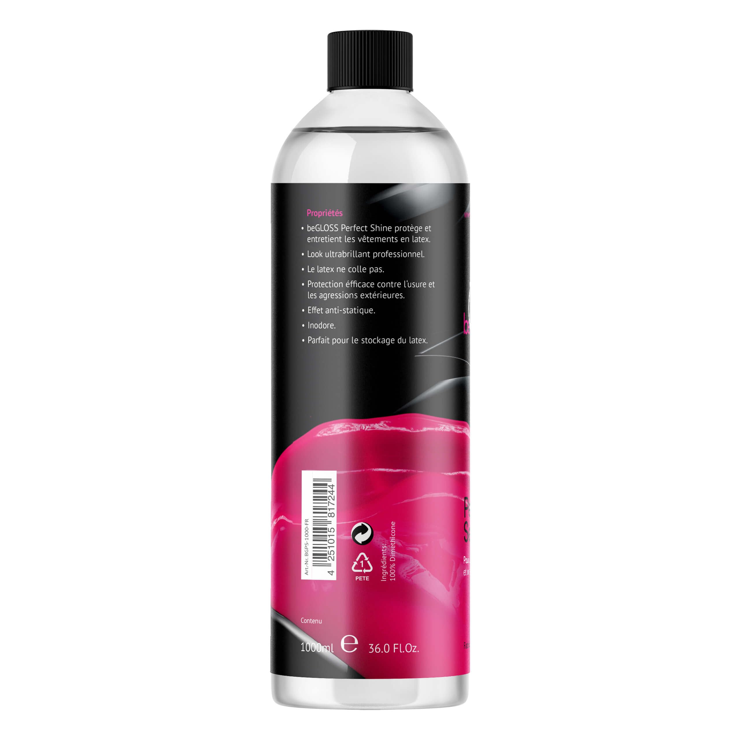 Latex Care Kit 1000 - Perfect SHINE-Latex Polish - Easy GLIDE-Latex Dressing AID Spécial WASH LATEX-Détergent spécial