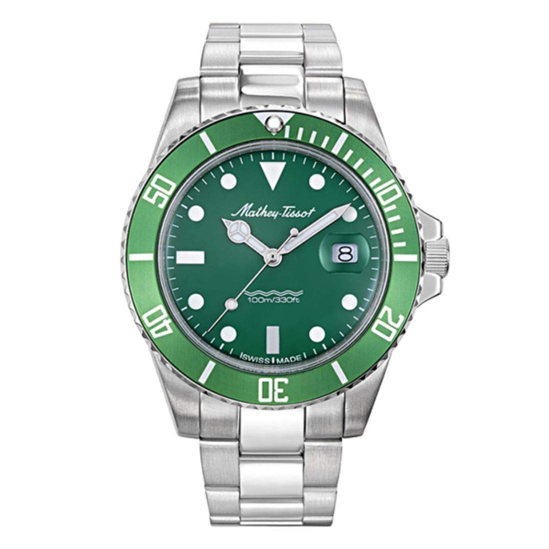 Mathey-Tissot Stainless Steel Swiss Made Analog Green Dial Mens Watch - H901Av (B08CM1725Q) Amazon Price History, Amazon Price Tracker
