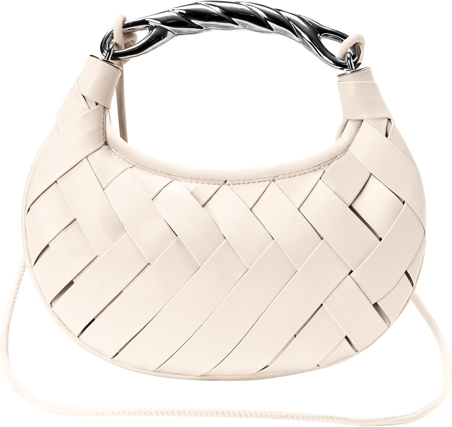 DerHutzucker Handbag for Women, Crossbody Bag, Woven Handbag, Luxury Evening Party Purse with Adjustable Chain Strap, Arabic Wedding Clutch Gift