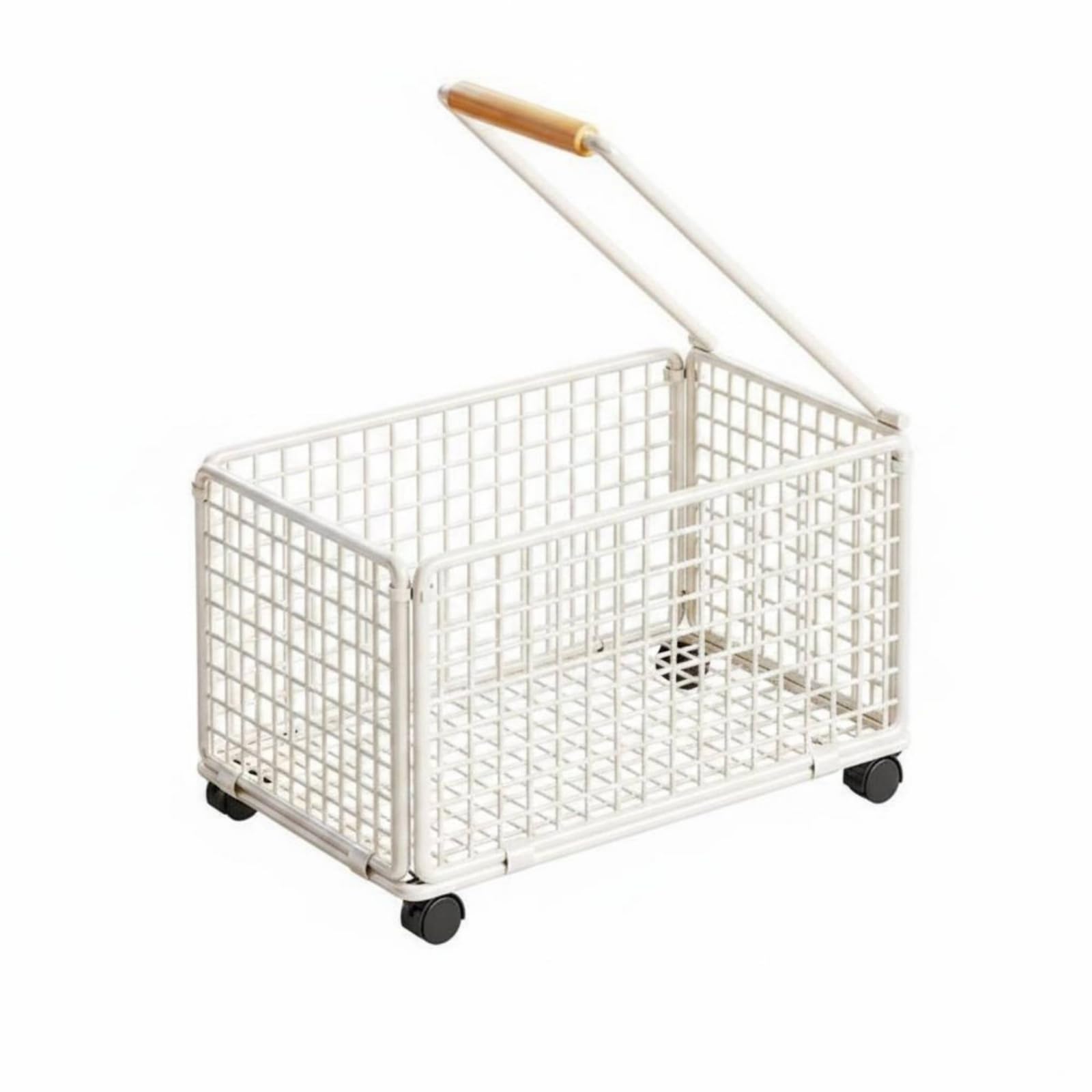 Carro Plegable de Carga Mango Ajustable Carrito Plegable con Ruedas Compacto Carro Portátil de Equipaje para Reparto, Color to 2, Mediano con Barra De Tracción Mejorada