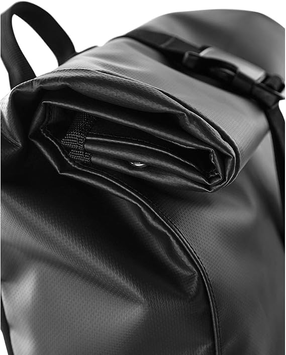 BagBase Tarp Waterproof Roll-Top Backpack (One Size) (Black)