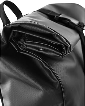 BagBase Tarp Waterproof Roll-Top Backpack (One Size) (Black)