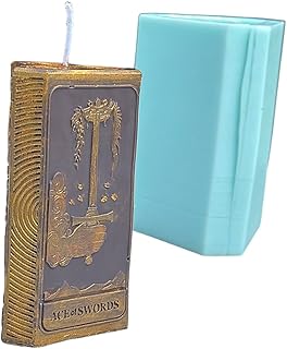 Ace of swords candle mold Handame mold of tarot cards Arcane silicone molds Moon phases molds Pillar candle mold Celtic Silicone candle mold