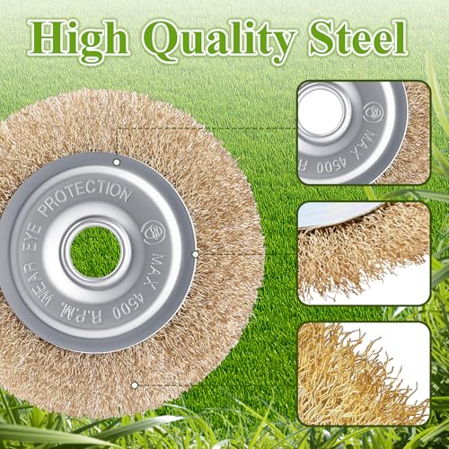 WOPPLXY Fugenbürste 8er Set, 10 mm Breite Weedbrush Zubehör Ersatzbürste Bürste, Kompatibel mit Gloria Multibrush und Anderen Drahtbürsten (115 x 16mm)