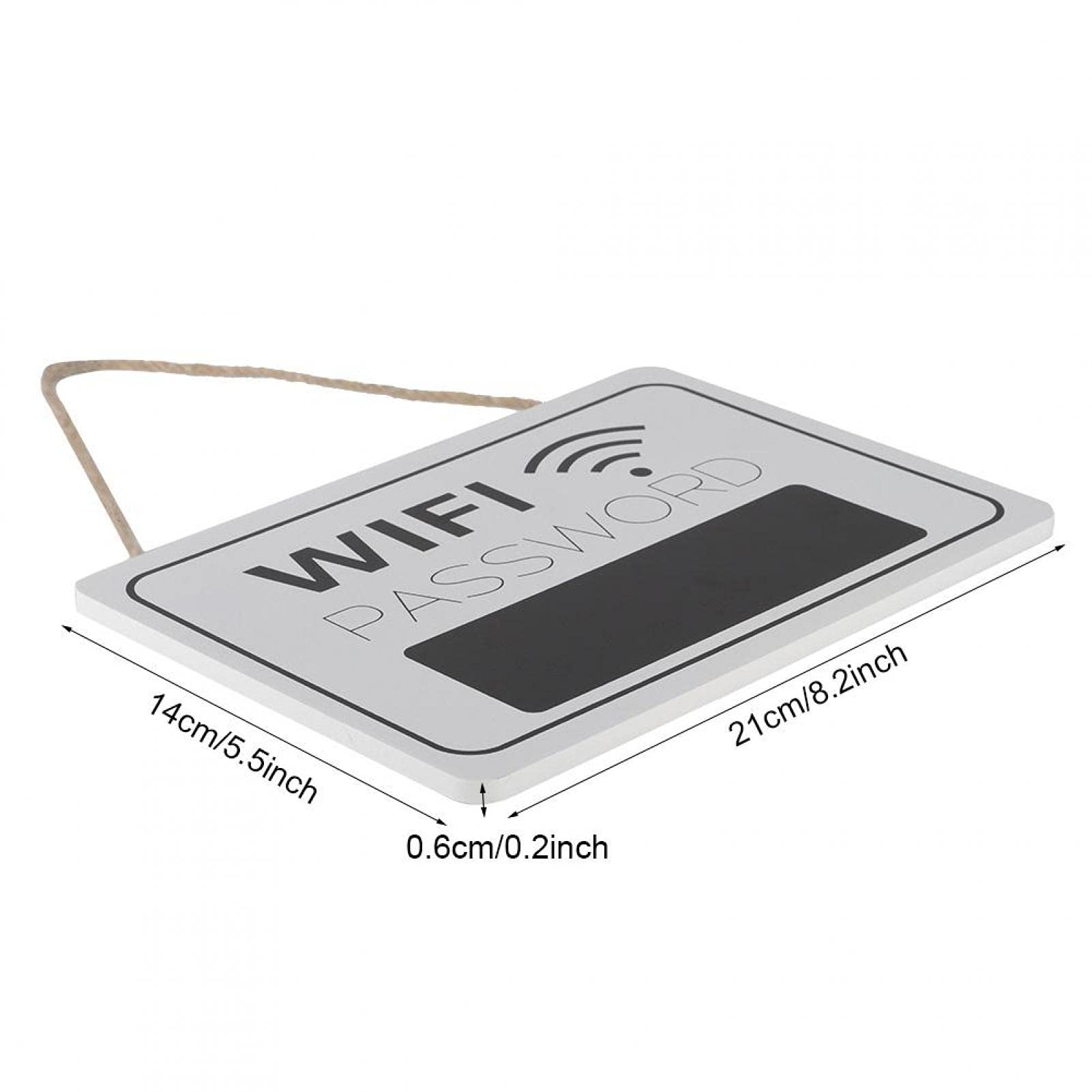 Produktbild von JTLB WiFi-Passwort-Schild Retro Aus Holz – Mit Kreidetafel, Weißer Verwitterter Look, 19,8 X 13,7 Cm, Für Café & Zuhause