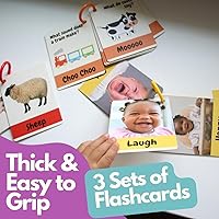 Vista 4 de Pidoko Kids Developmental Baby Learning Box for Toddlers 1-2 Montessori Educational Gift Set First Words, Sounds, Feelings Flashcards