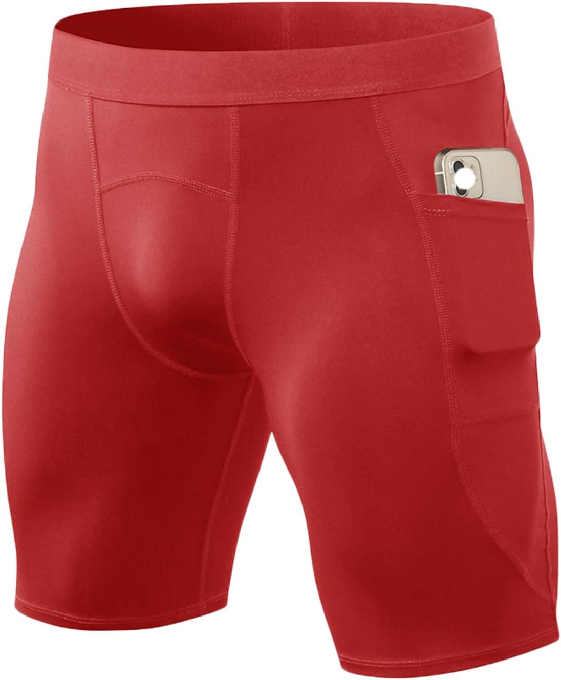 Compression Shorts Men with Pocket Spandex Running Shorts Sport Athletic Workout Performance Underwear