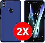 TBOC 2X Funda de Gel TPU Azul para bq Aquaris X Pro (5.2 Pulgadas) [Pack: Dos Unidades] de Silicona Ultrafina y Flexible