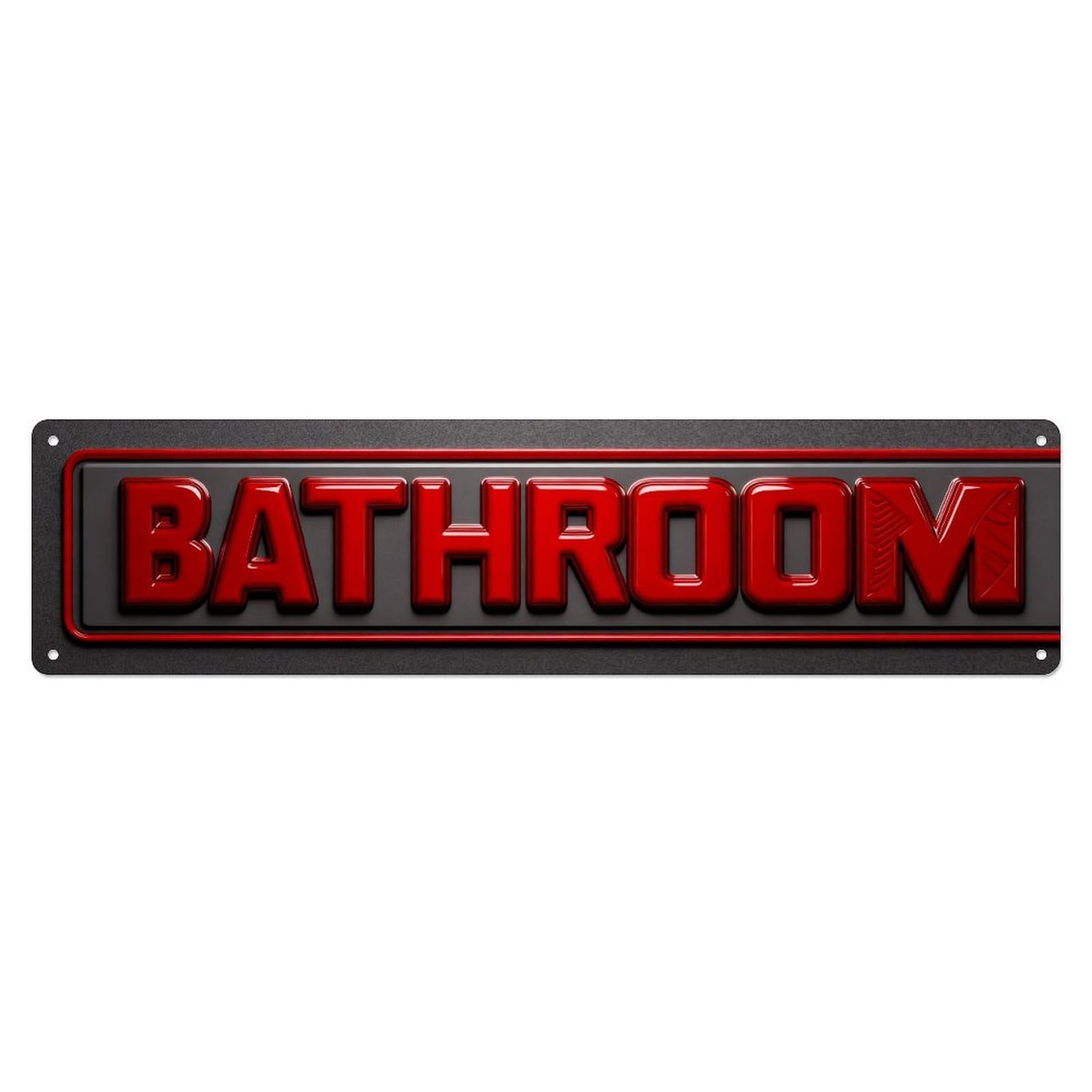 Red Bold Text Sign Pattern Tin Sign Vintage Metal Sign Home Bar Garden Indoor & Outdoor Wall Decor Retro Metal Poster 4x16 Inch