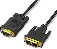 Vista 1 de BENFEI Cable DVI-D activo a VGA, DVI-D 24+1 a VGA de 6 pies macho a macho chapado en oro
