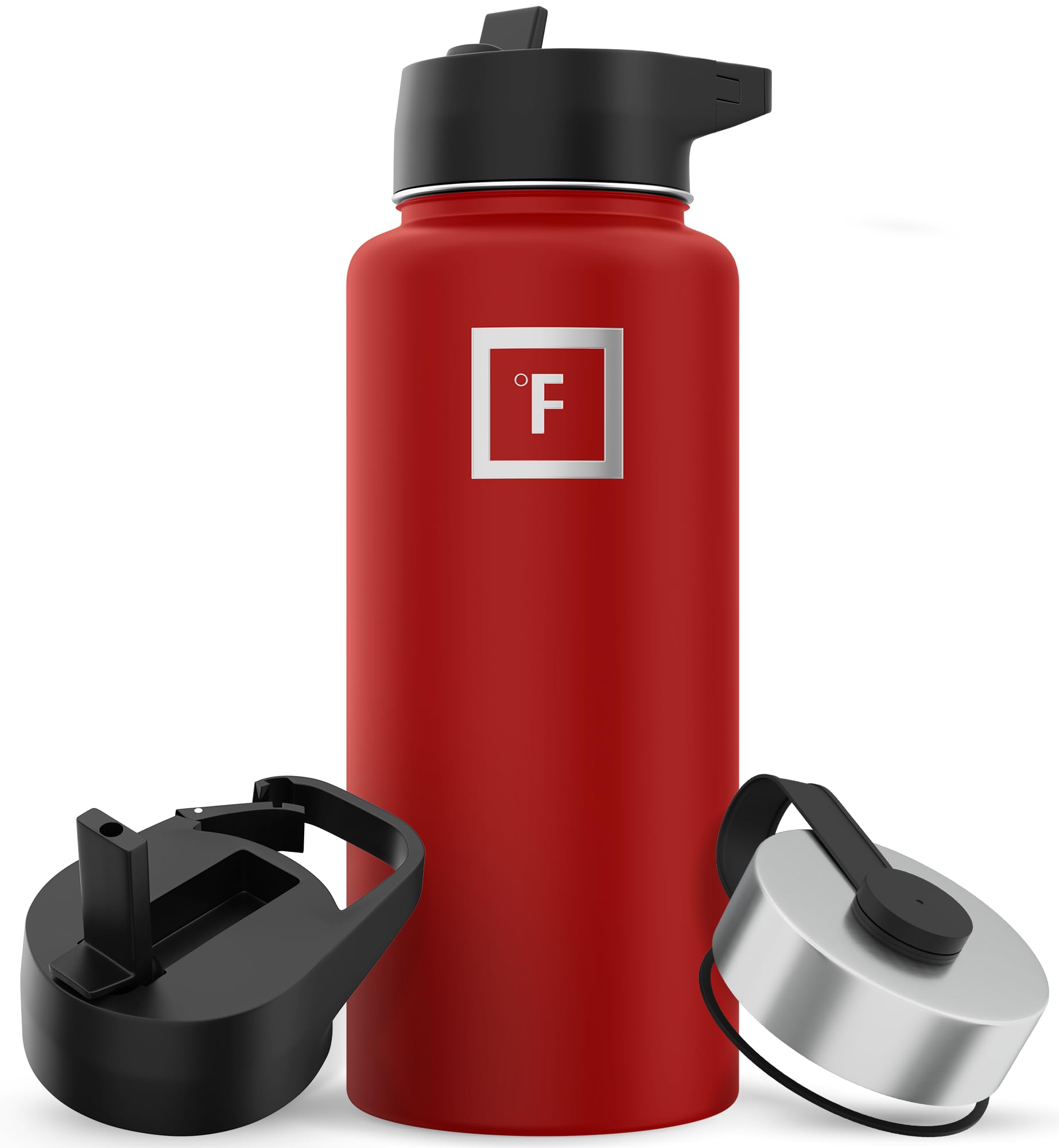 Edelstahl Trinkflasche mit Strohhalm - 650/950/1200/1800 ml - Kohlensäure Geeignet Auslaufsicher Doppelwandig Isoliert Thermosflasche BPA-Freie - Wasserflasche Sport Gym Fitness Reisen Kinder