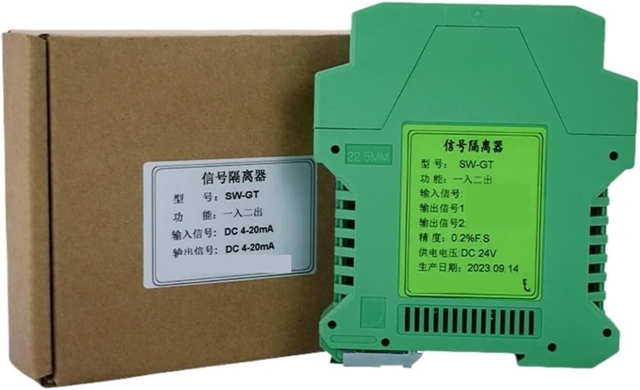 1 in 2 Out RTD Temperature Signal Isolator Converter PT100 thermocouple to 4-20ma 0-5V(Ni -60-180c,4-20mA Output)