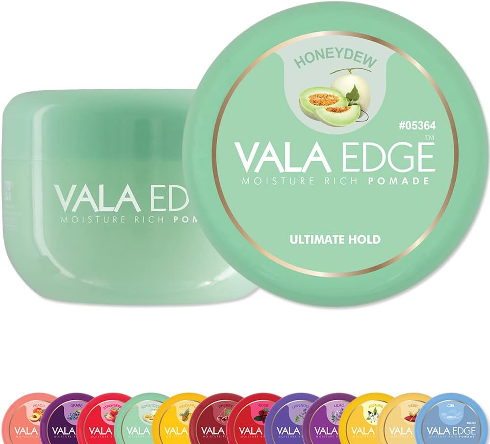 Beauty Town VALA Edge Control Gel - Ultimate Hold, High Shine, Braiding Pomade for Locs, Braids, and Edges (HONEYDEW - 3.38 fl oz)