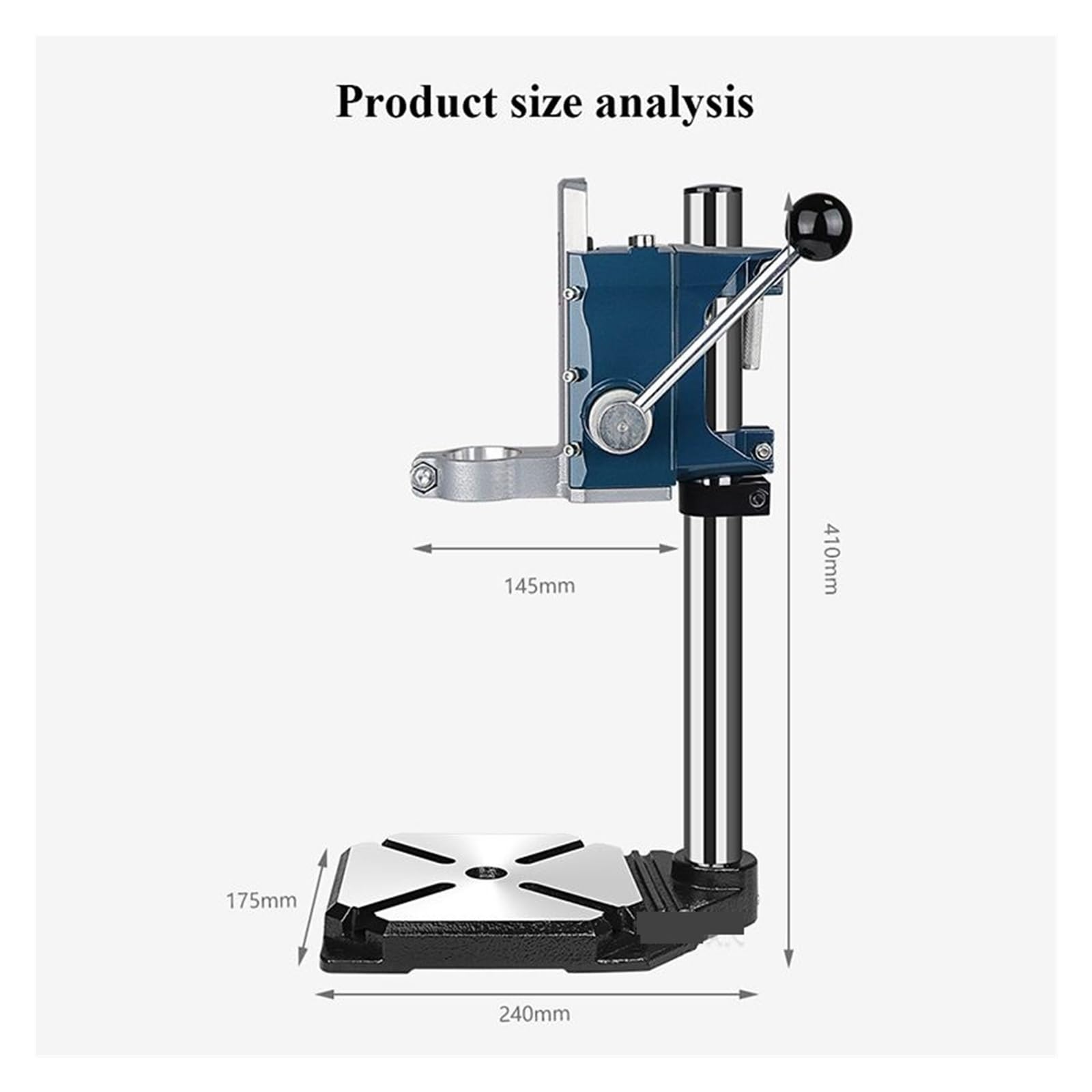 Taladro de columna Taladro Eléctrico Multifuncional For Suelo Utensilio Doméstico, Base Estable De Alta Precisión, Columna Gruesa, Soporte For Taladro Eléctrico