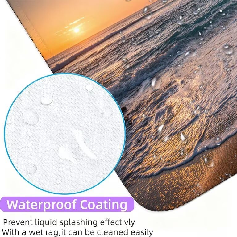 Podkładka pod mysz do gier plaża duża podkładka pod mysz 1200 x 600 x 3 mm podkładka pod mysz wschód słońca gładka powierzchnia antypoślizgowa gumowa podstawa pod ręką biurko akcesoria do gier dla