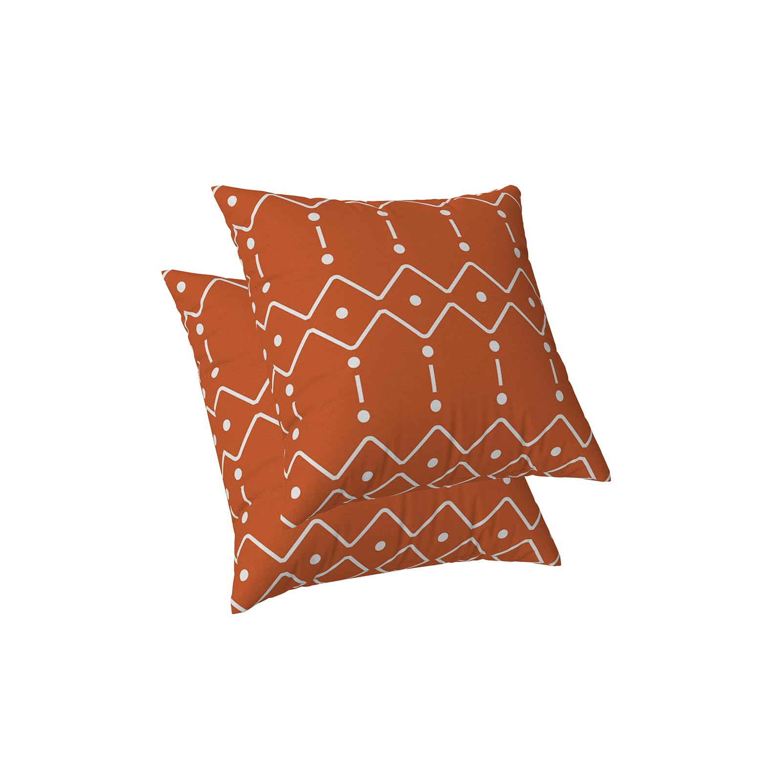 ggaimwf Geometric Pillow Cases 2 Pack Geometric Pattern Burnt Orange Cushion Covers Abstract Pillow Covers Modern Cushions Covers for Sofa Living Room Home Decor Square Cushions 50x50cm