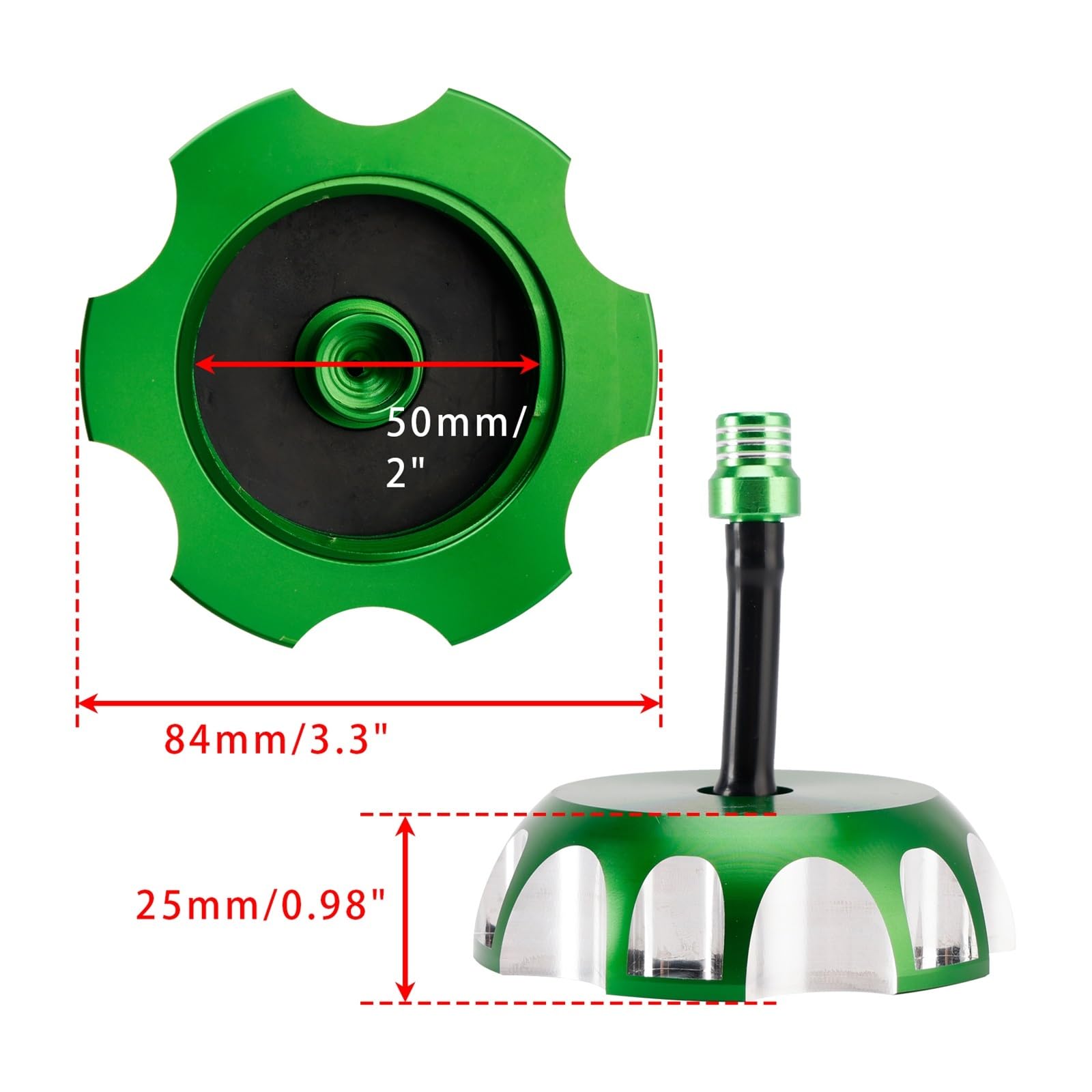 CNC Tappo Del Serbatoio Carburante Con Sfiato Per KA&WASAKI KX 65 85 100 125 250 2000 2001 2002 2003 2004 2005-2013 Moto Copertura Olio Decorativo moto Coperchio serbatoio carburante