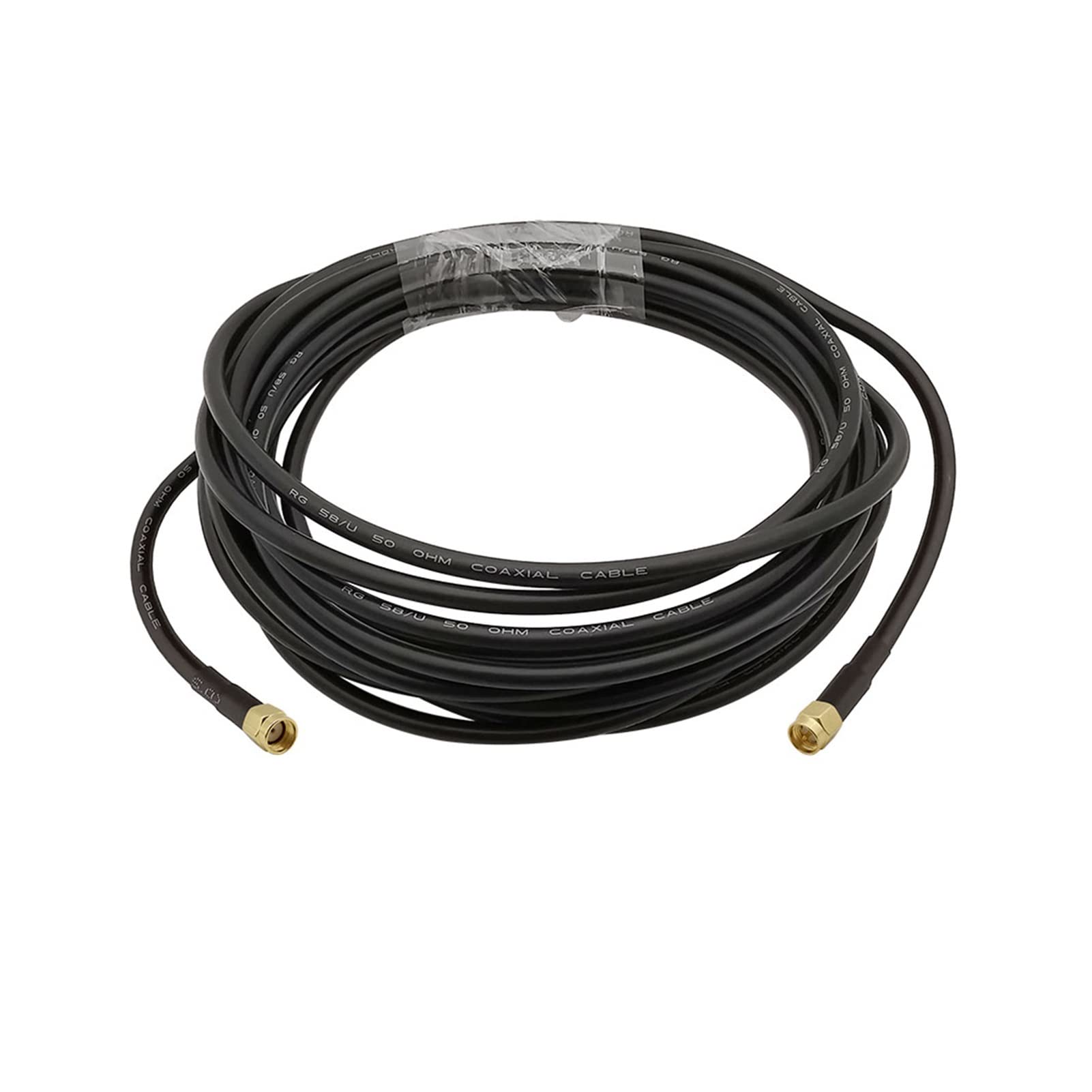 Demasiado Kabel przedłużający SMA RP SMA wtyczka męska SMA do wtyczki męskiej SMA RF złącze koncentryczne przedłużacz anteny RG58 LMR195 LMR200 (kolor: 1 m, opakowanie: LMR195)