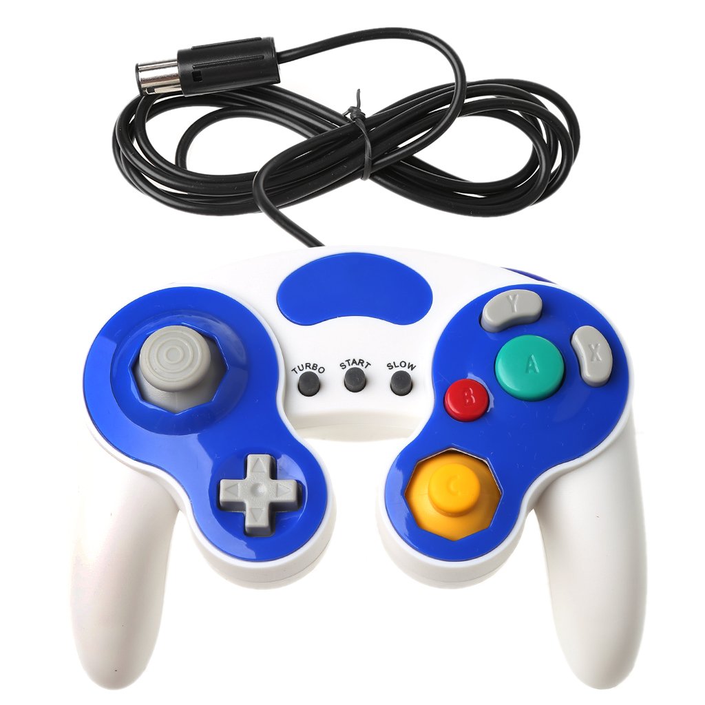goodluxx Joystick palmare cablato Controller per Gamepad per Game Cube Wii NGC Console Controller per Gamepad palmare per Game Cube Viola [Video Game] [Video Game]