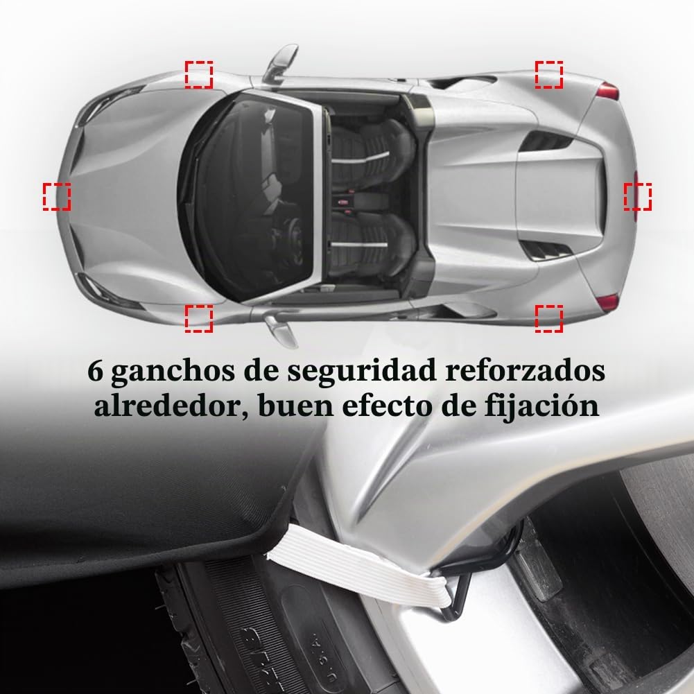 Cubierta de Coche Interior, Funda de Coche Deportivos Tela Elástico de Terciopelo Suave,Antipolvo Transpirable para Garaje Subterráneo,Show/Exhibición de Autos, L4.5~4.85m,Gris Rayas+Negro