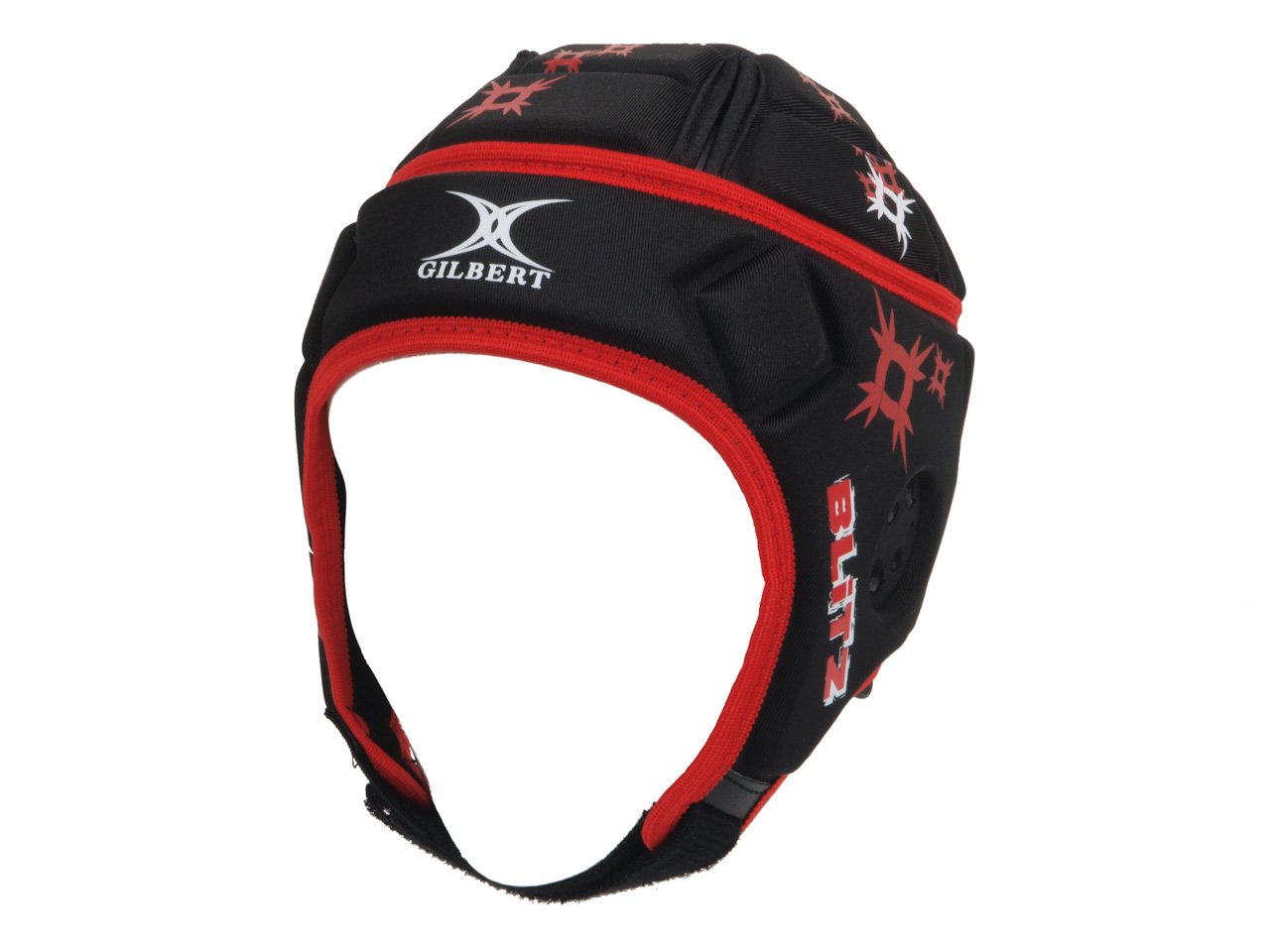 Gilbert Attack Blitz Head Guard - Black/Red, 55-Inch/Small
