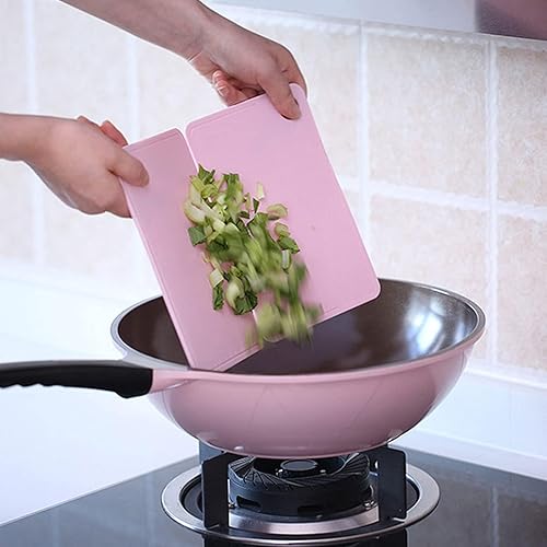 Miniatura 5 de Pequeña tabla de cortar, tabla de cortar de cocina plegable para cocina plástico fruta rosa mini