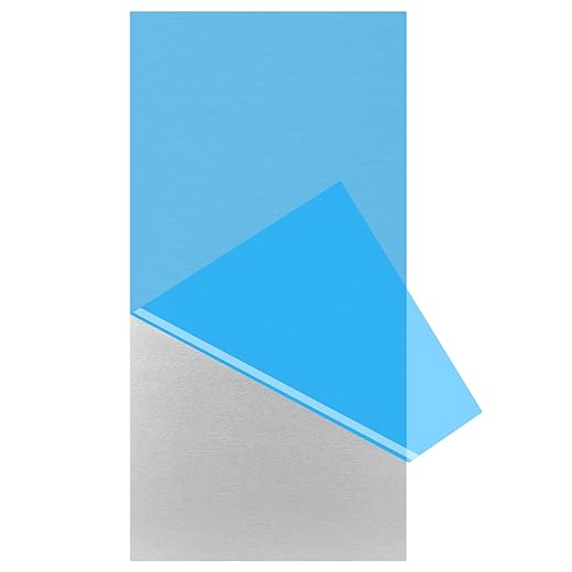 6061 T651 Aluminum Sheet Metal - 12 x 24 x 1/8" (0.125') Inch Flat Plain Aluminum Plate - Protective Film, Heat Treatable Rectangular Metal Plate for Crafting