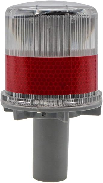 Solar LED Warning Light Red Waterproof Lamp Beacon Driveway Safety Signs Flash Traffic Lights