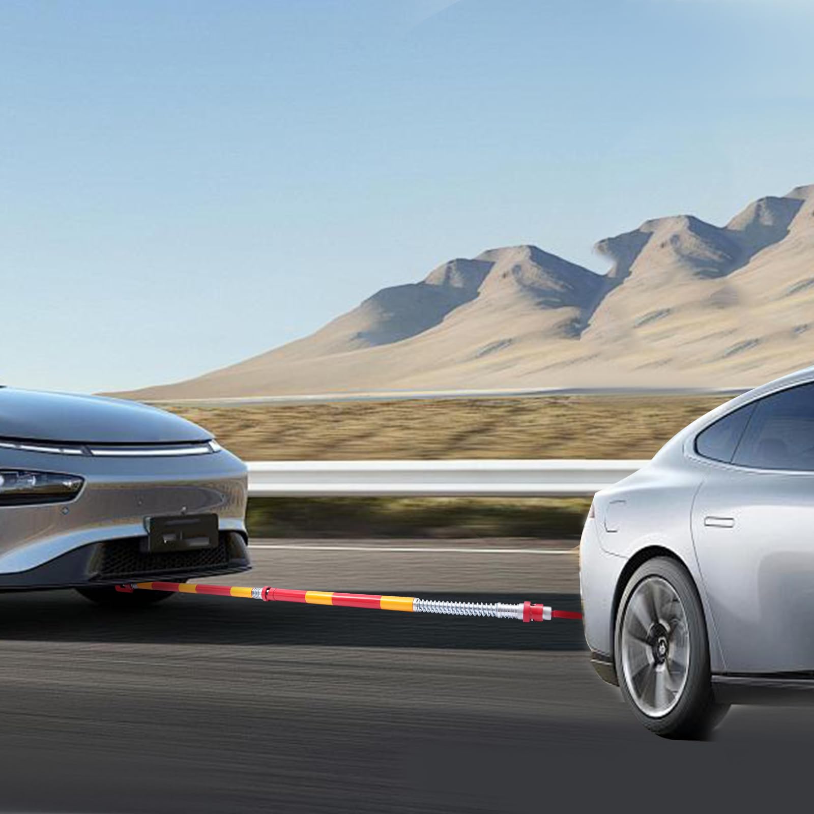 Abschleppstange 8T Tragfähigkeit - Abschleppstange für Pkw und Anhängerkupplung - Universell für Kfz, SUV, LKW, Geländewagen - Pannenhilfe