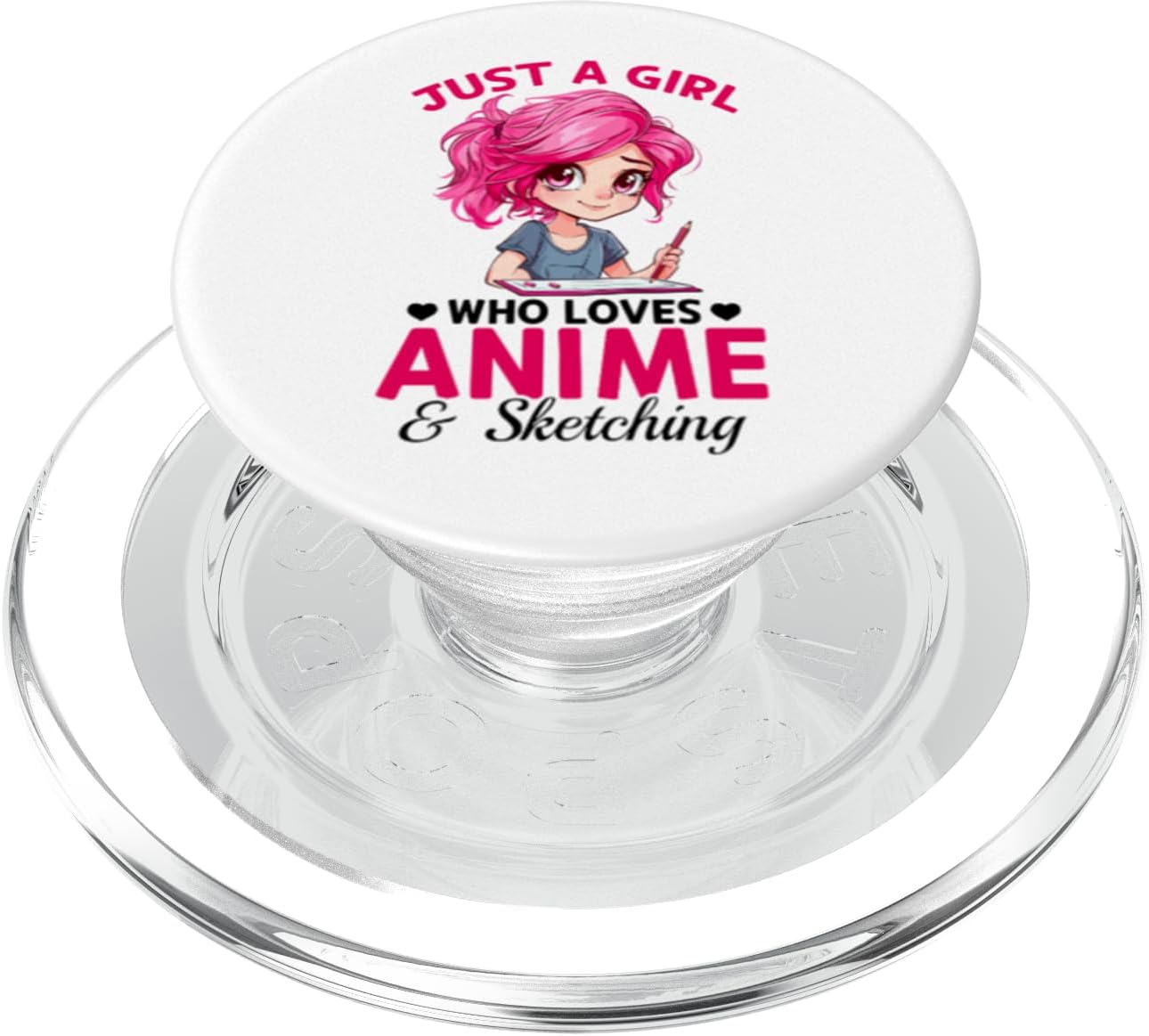 Anime Sketching Otaku Manga Drawing Kawaii PopSockets PopGrip for MagSafe