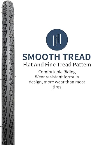 Miniatura 4 de YUNSCM 2 neumáticos de bicicleta de carretera de 26 x 1 3/8 (37-590) y tubos de bicicleta de 26 x 1 3/8 válvula Schrader con 2 tiras de llanta