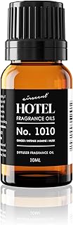 AirScent Hotel Diffuser Oil No. 1010 - Ginger Jasmine Tonka Bean - Hotel Scent Dupe - Premium Fragrance Oil for Ultrasonic and Waterless Diffuser - 10 mL, .34 fl oz Glass Dropper Bottle