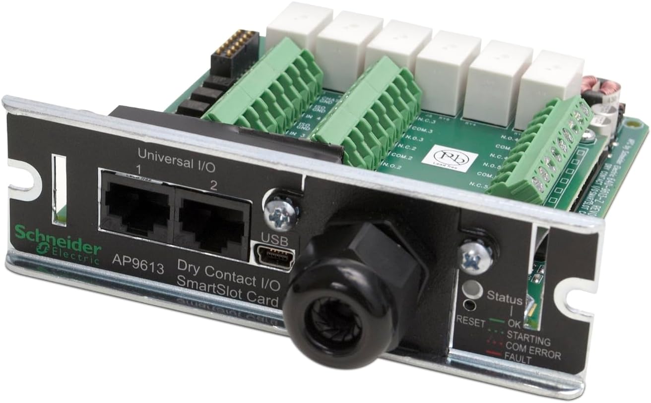 APC Dry Contact I/O SmartSlot Card - AP9613 - Security and Environmental Monitoring