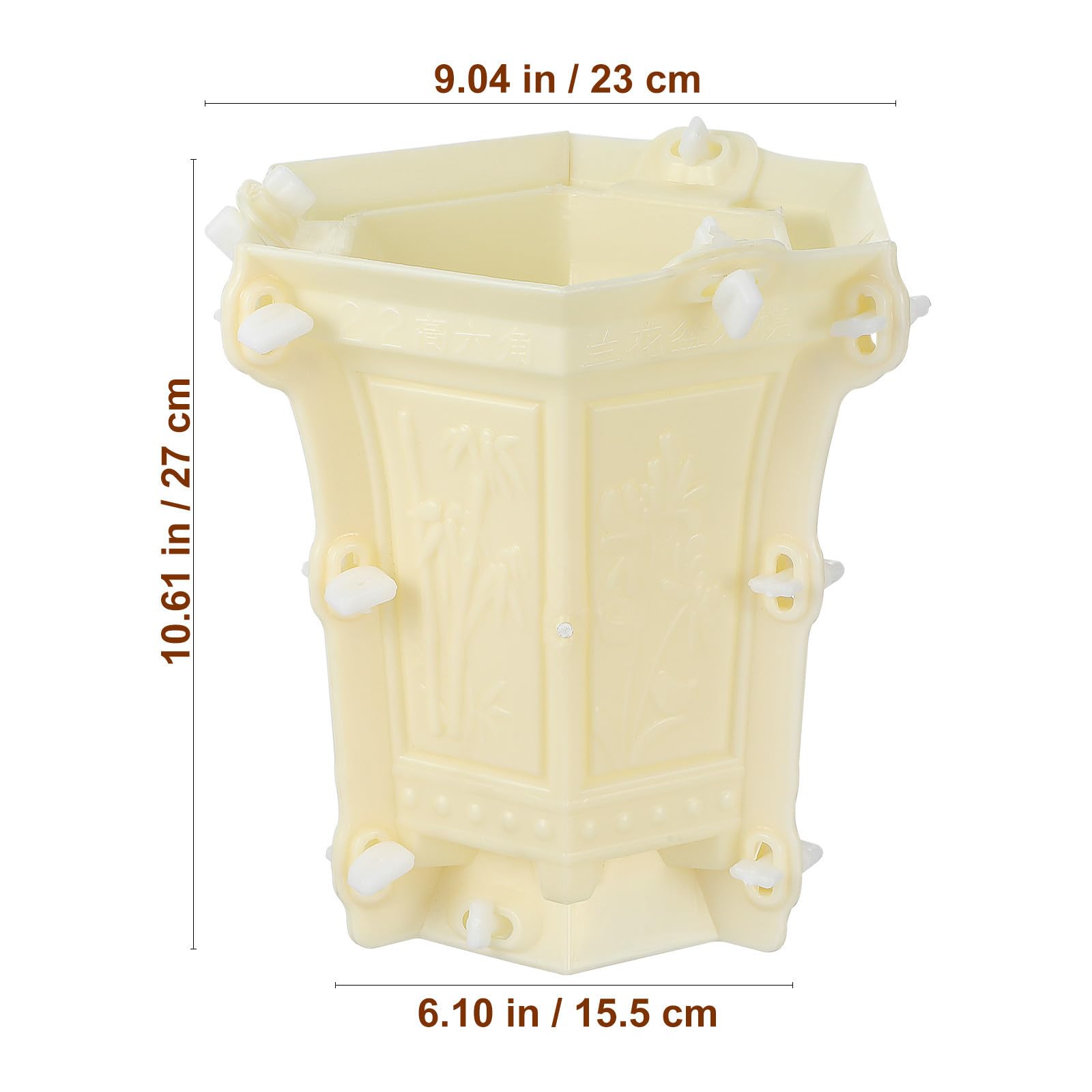 Abaodam Stampo Esagonale in Plastica Bianca per Vaso da Fiori Fai da Te