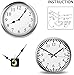 Aloneaka 2 Pieces Silent Clock Movement Mechanism Long and Short Shaft with 6 Different Pairs of Hands DIY Clock Repair Parts Motor Replacemen
