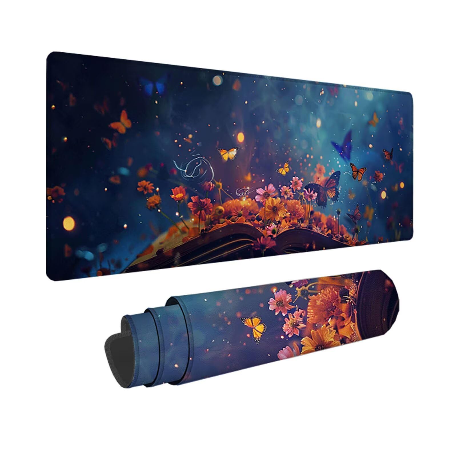 Podkładka pod mysz dla graczy 1500 x 800 x 3 mm, duża niebieska podkładka pod mysz, wodoodporna i antypoślizgowa podkładka pod mysz, wielofunkcyjna duża podkładka pod klawiaturę i mysz, dekoracja domu