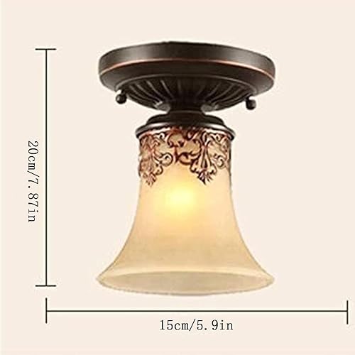 Miniatura 7 de Luces de techo de resina exquisitamente tallada estilo americano lámpara retro para accesorios, hogar
