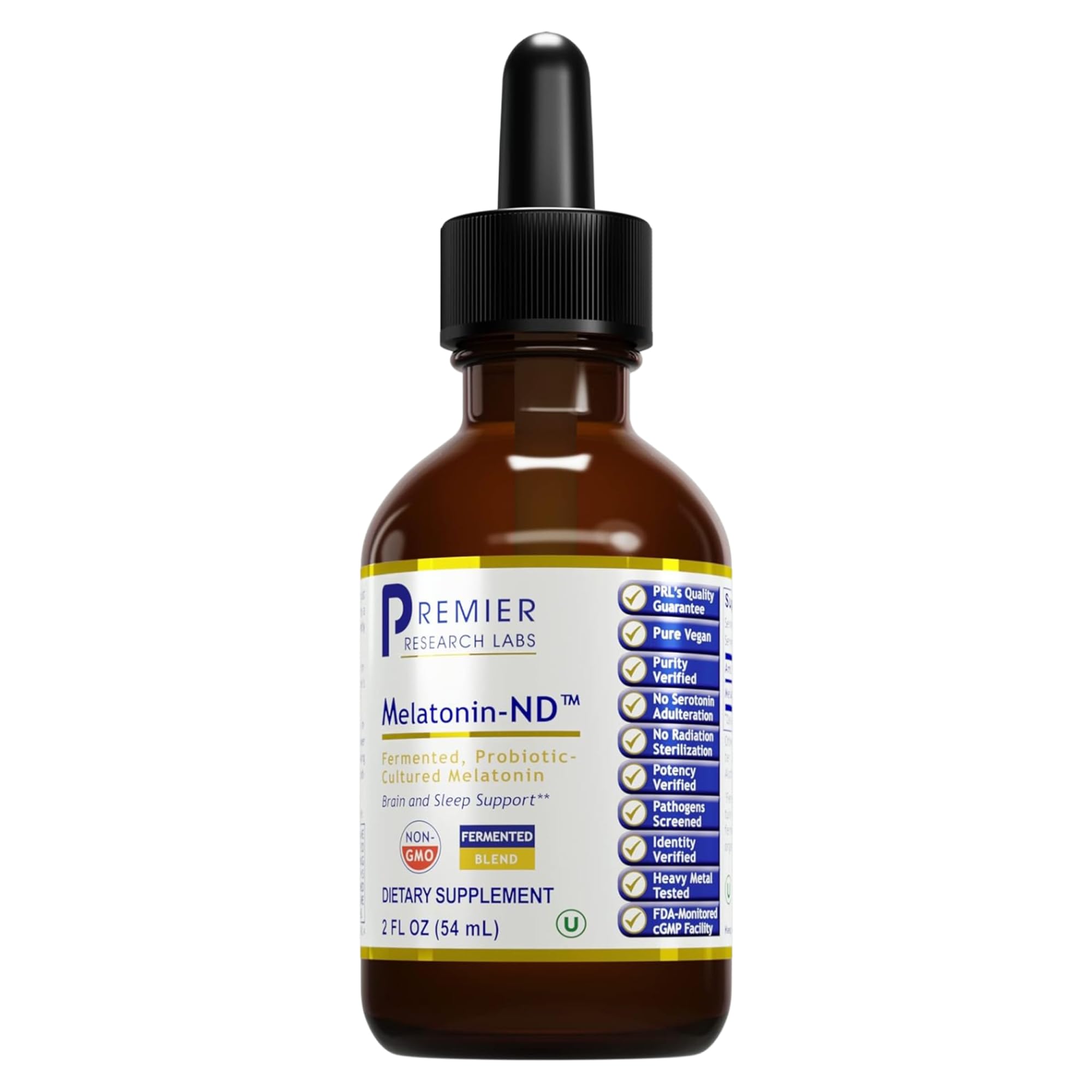 Premier Research Labs Melatonin-ND - Melatonin Liquid, Liquid Melatonin for Adults, Sublingual Melatonin Drops, Made with Organic Ingredients, Vegan Friendly - 2 Fl Oz (54 Servings)