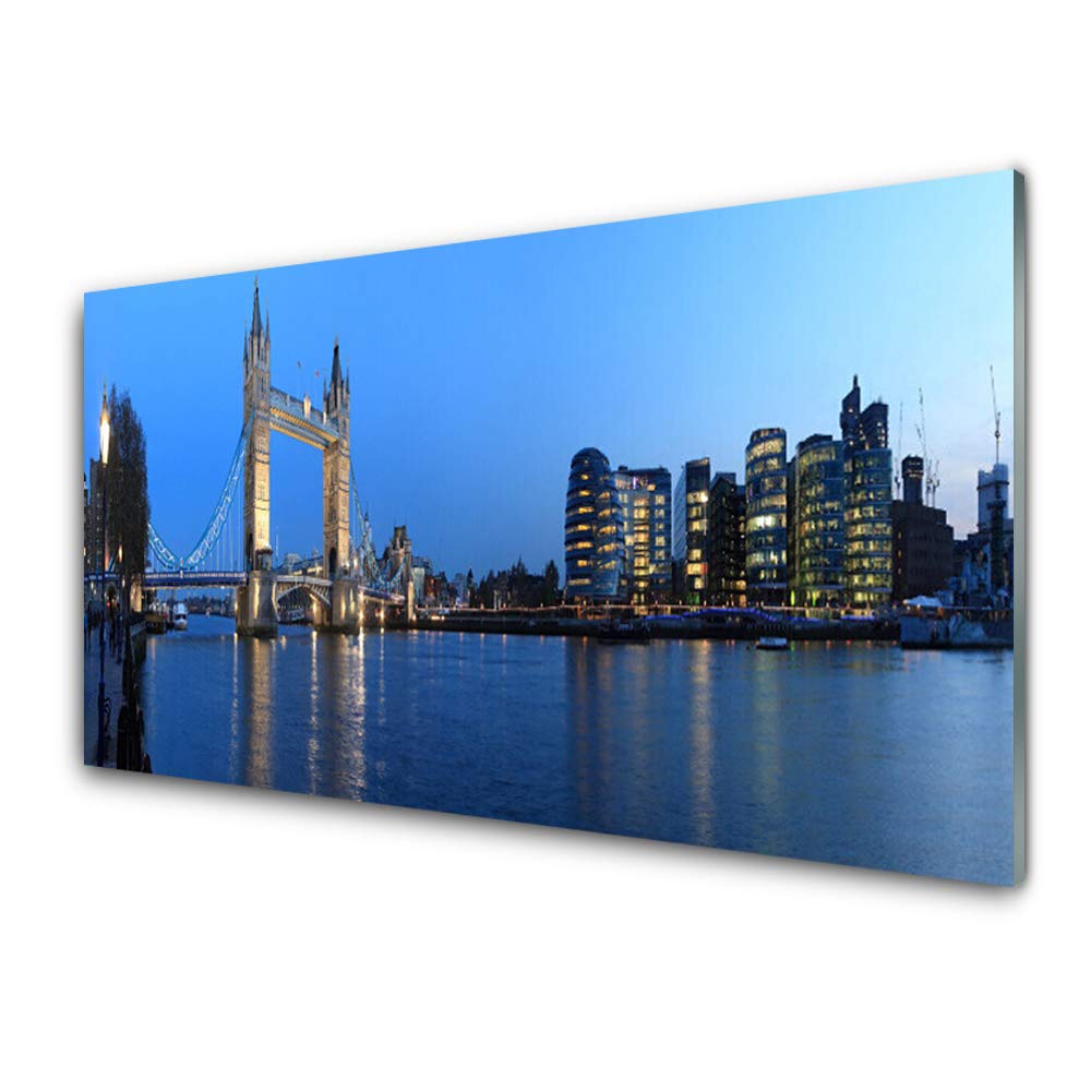 Tableau Déco Mural Moderne 100x50cm Tulup en Verre Trempé pour Salon Chic et Bureau