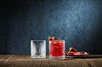 Vista 7 de Grey Rocks - Juego de 4 vasos de whisky Lowball, vasos de colores antiguos con base pesada para whisky, bourbon, licor o cóctel, 12 onzas