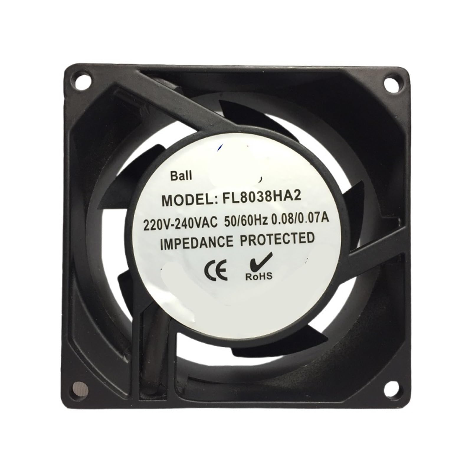 PEQYUACTE Axial Flow Fan AC220V 8cm 80X80X38mm 0.08A AC Cooling Fan