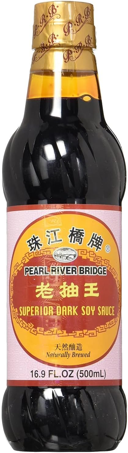 Pearl River Bridge Superior Dark Soy Sauce, 16.9 Fl Oz Premium Chinese Soy Sauce, Authentic Restaurants Choice Perfect Condiment for Chinese Cuisine, Soup, Asian Stir Fry, Sushi, 3-Pack