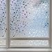 LEMON CLOUD Decorative Window Film, Stained Window Privacy Film, Frosted Glass Static Cling for Glass Door Home, 3D Rubble Design (17.5 x 78.7 Inch)