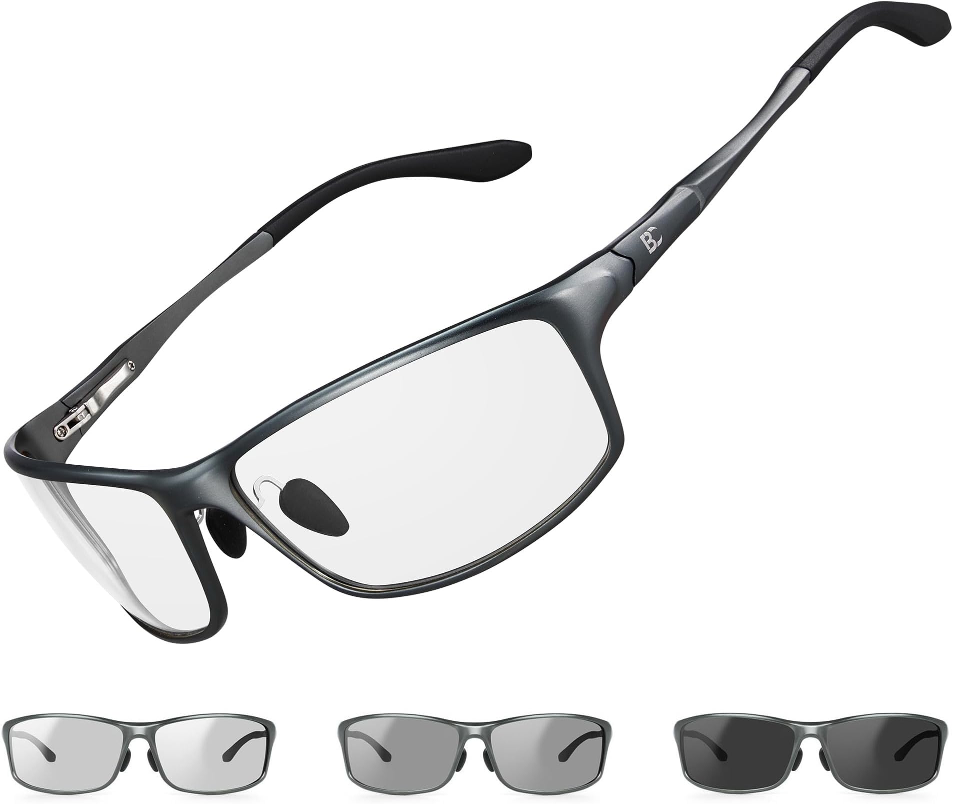 Polarized Mens Sunglasses: UV Protection Sports Shades for Men Women Sport Driving with Al-Mg Frame